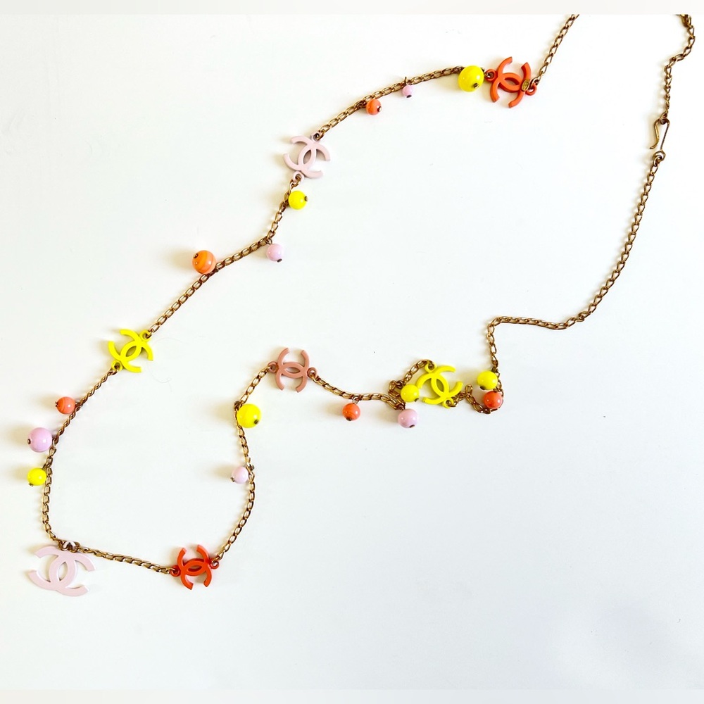Vintage 2003 Chanel Multicolored CC Necklace